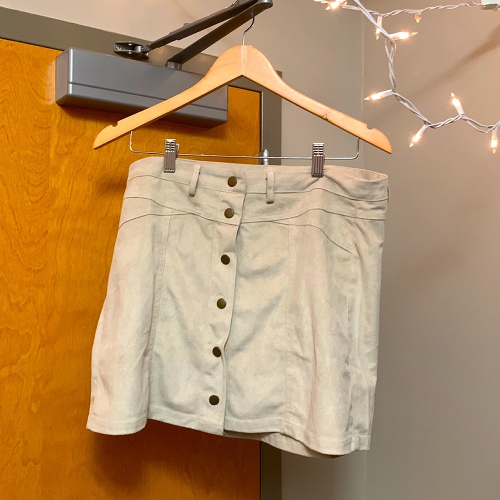 Velvet Khaki Skirt, thick material